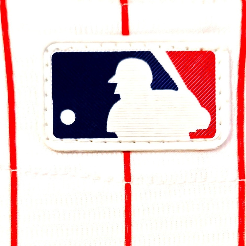 Nike MLB Jersey B.Marsh #16 Philadelphia Phillies Men XXXXL White Red Pinstripe - Picture 7 of 11